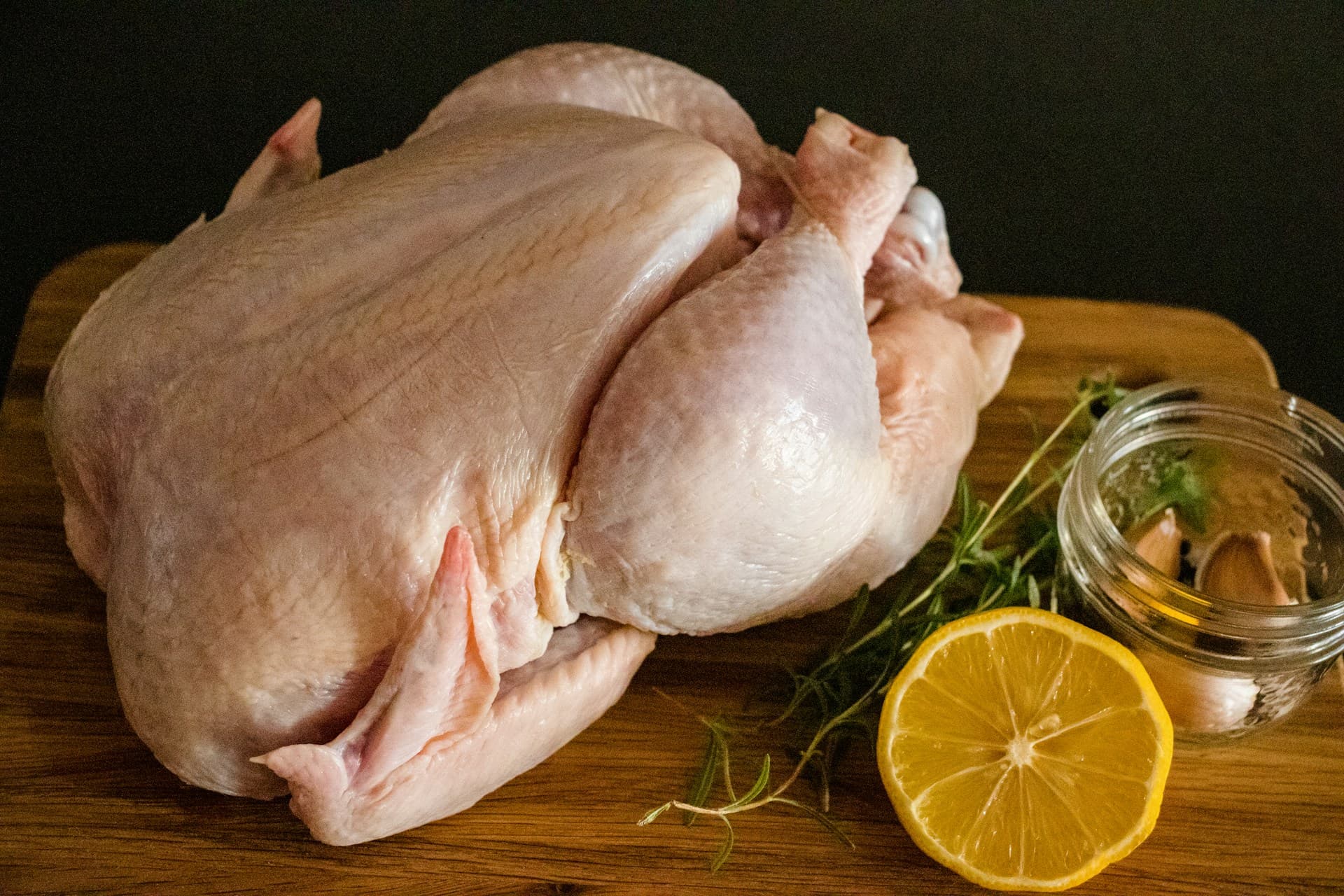 Poulet rôti au citron et huile d'olive citronnée